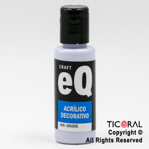 ACRIL.DECOR.EQ 418 CELESTE 50ML X 6 UNIDADES